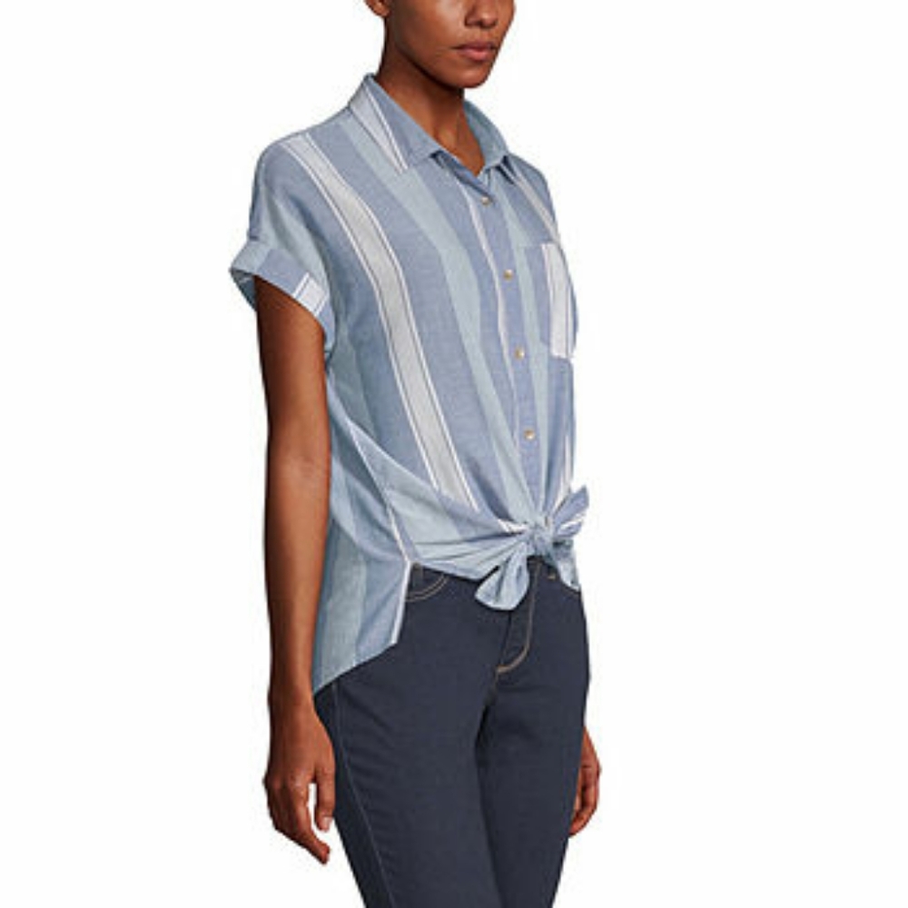 SOLD - a.n.a Plus Women's Short Sleeve Camp Shirt